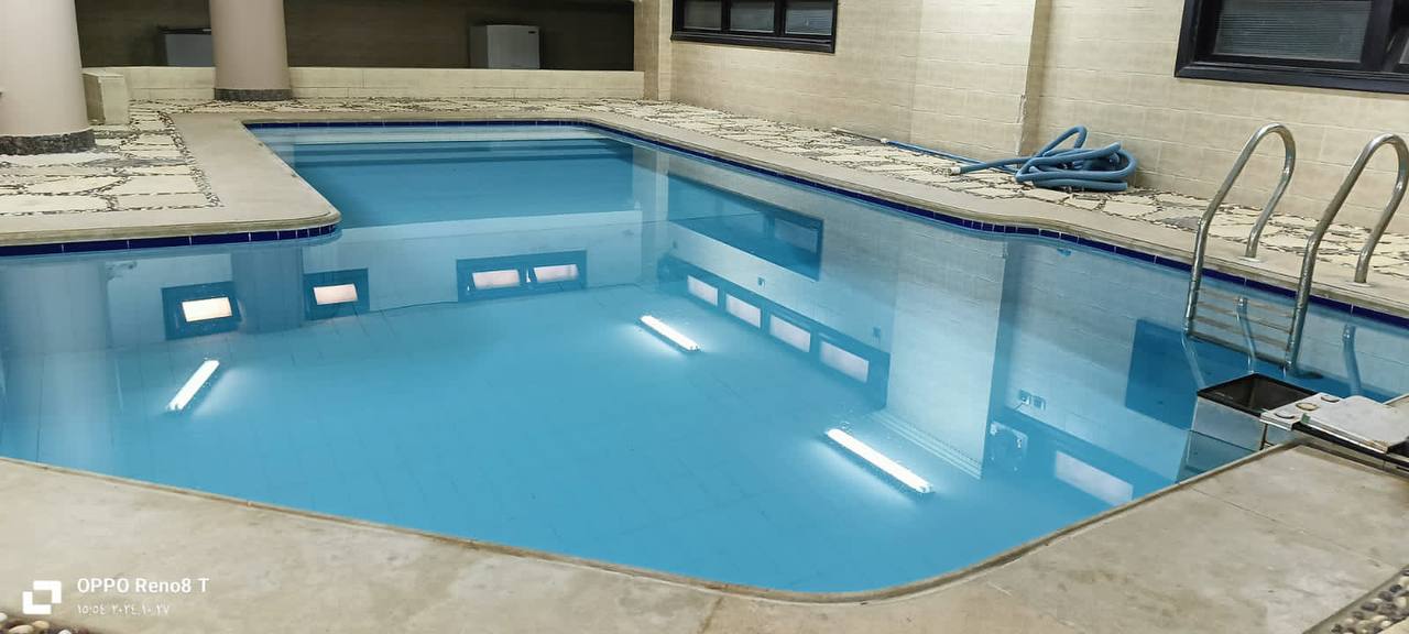 Luxury hotel swimming pool