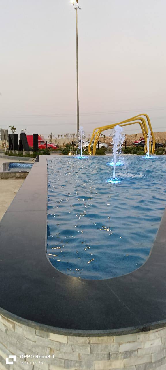 Public garden fountain